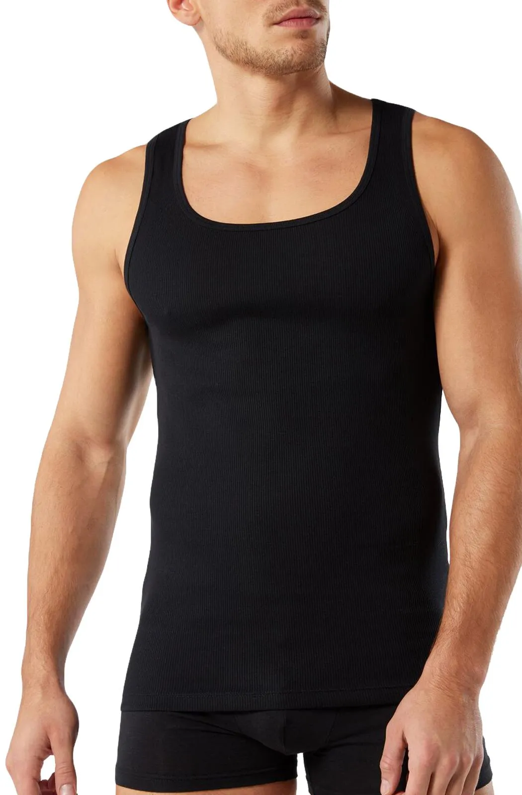 3 Pack Mens Ribbed Vests - 2XL