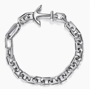 925 Sterling Silver Chain and Anchor Bracelet