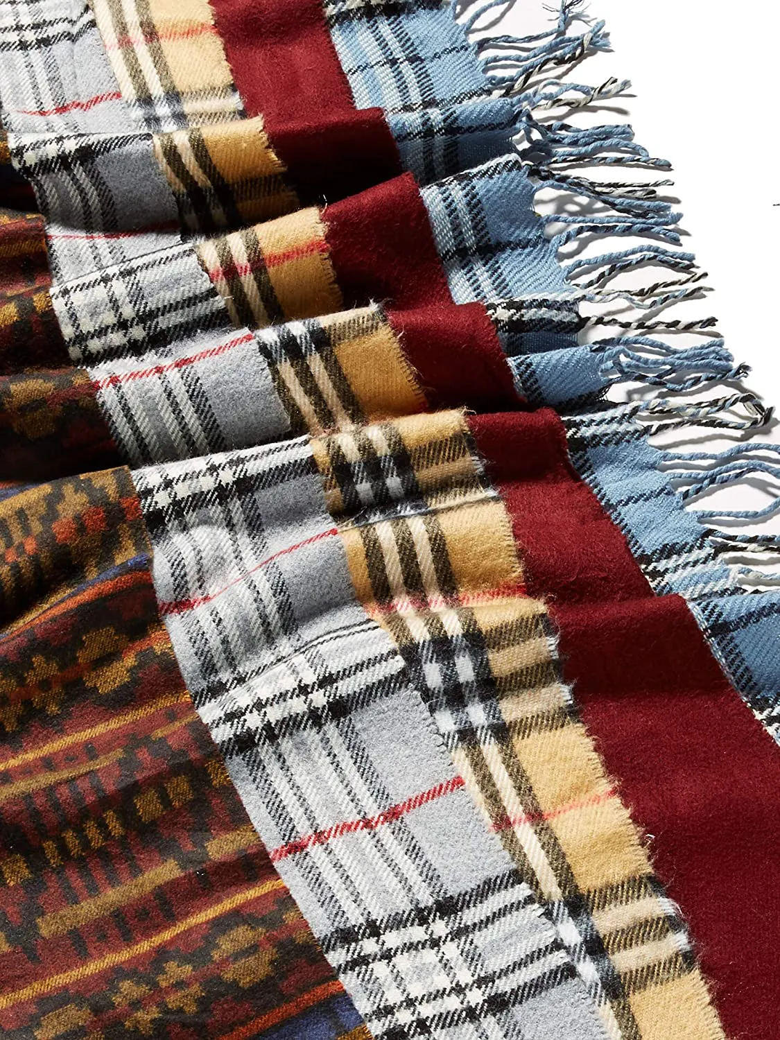 ANDREW SCOTT 5 Pack Medium Weight Winter Scarf/Wrap - Unisex Fashion Assorted Designs Pack of 5