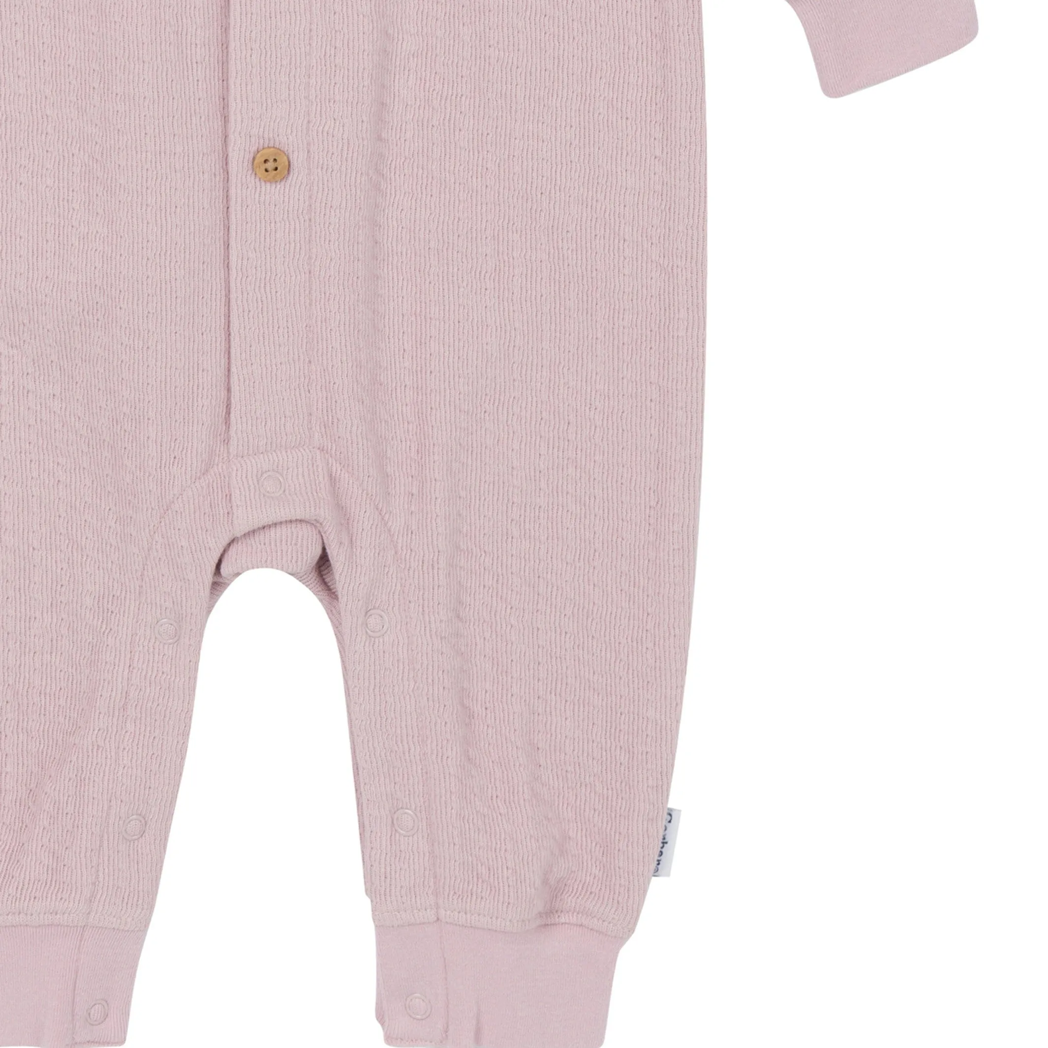 Baby Girls Mauve Hooded Romper