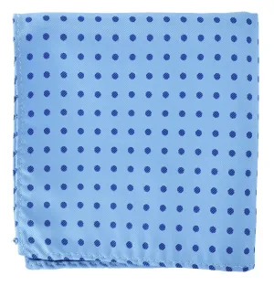 Blue Polka Dots Men's Pocket Square