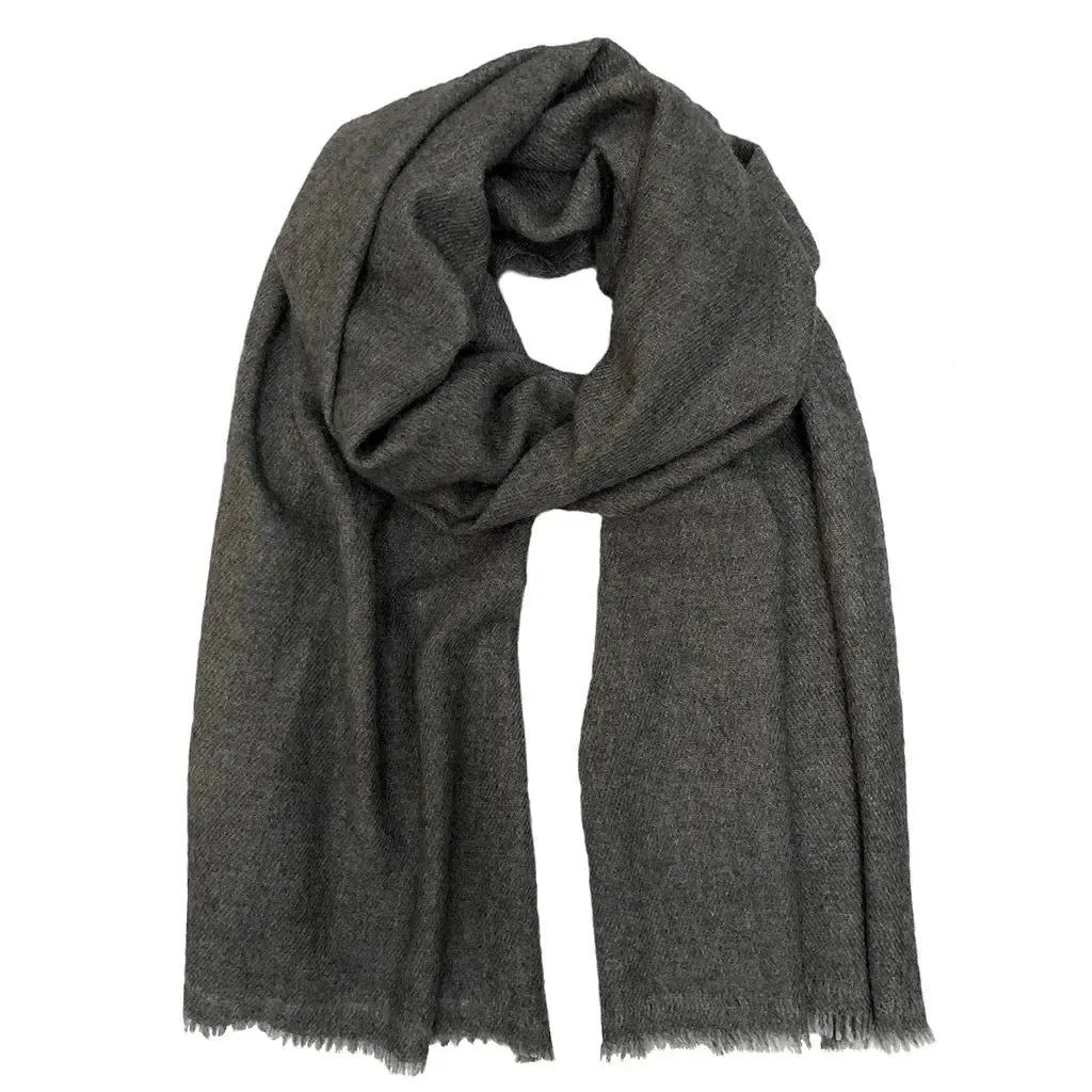 Cashmere Scarf | Charcoal Handloom