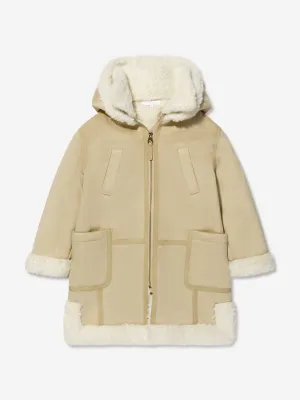 Chloé Girls Faux Shearling Coat