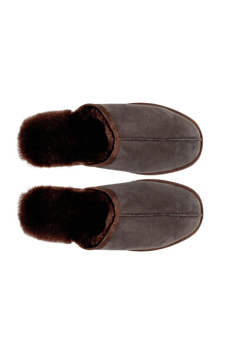 Corin Men’s Shearling Slippers - Brown