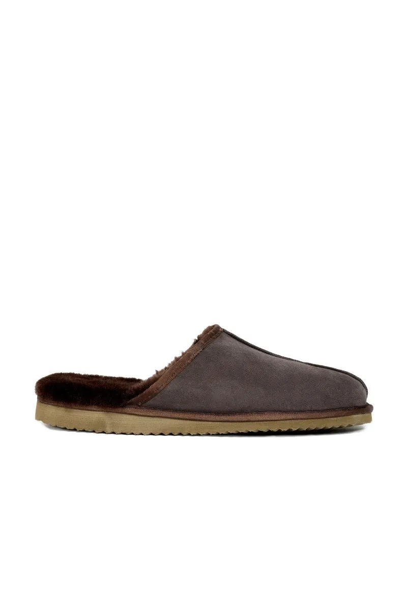 Corin Men’s Shearling Slippers - Brown