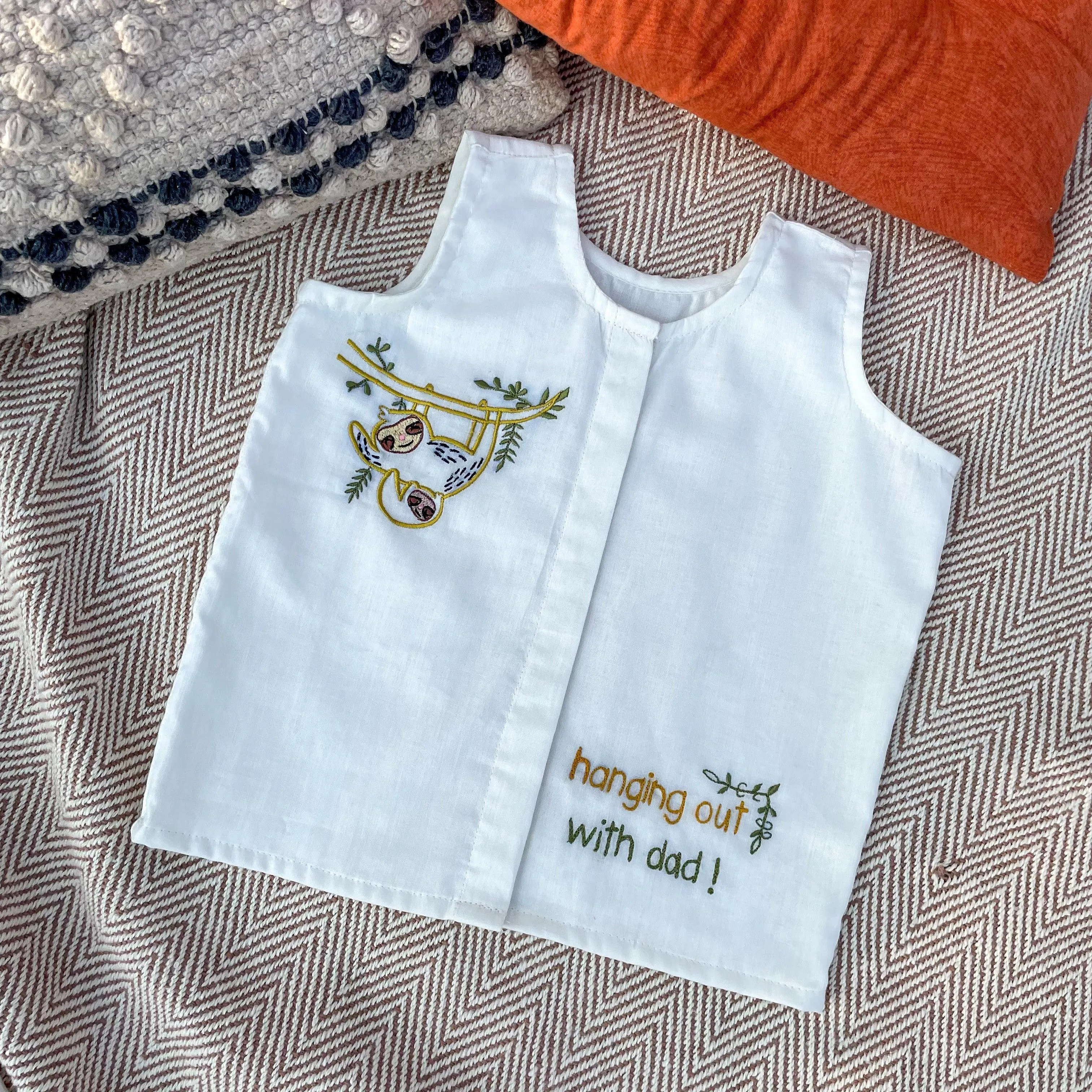 Cotton Jhablas/Vests -Set of 2(Sloth)