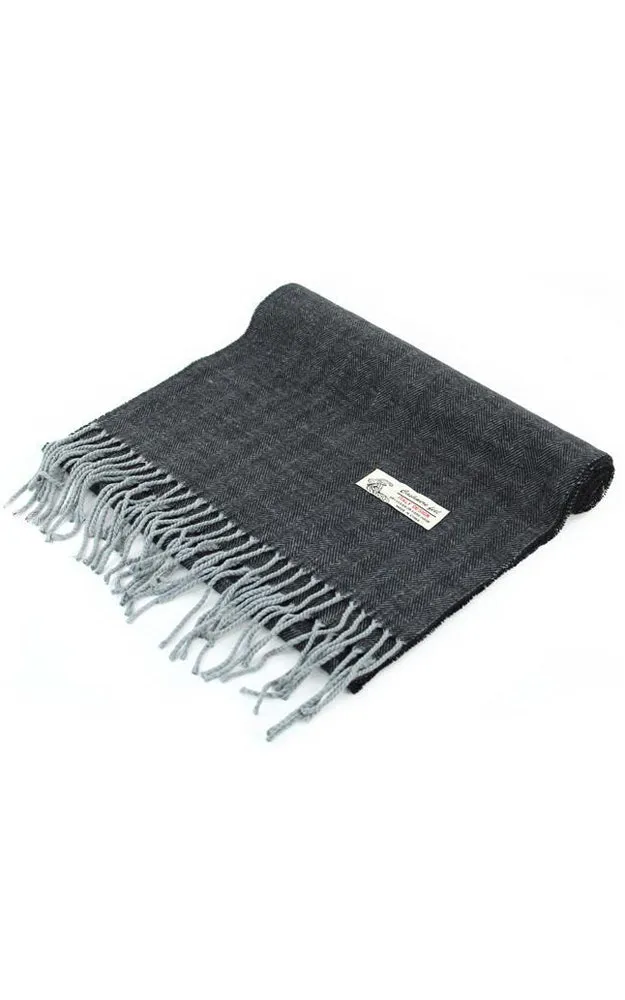 DBS04-4 D-Grey Herringbone Cashmere Feel Scarves 12pcs Pack