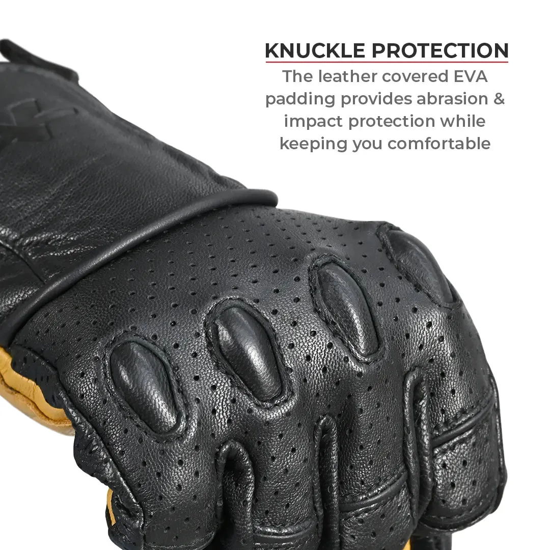 FUEL - RETRO CLASSIC LEATHER MOTORCYCLE GLOVES