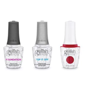 Gelish Combo - Base, Top & Red Roses