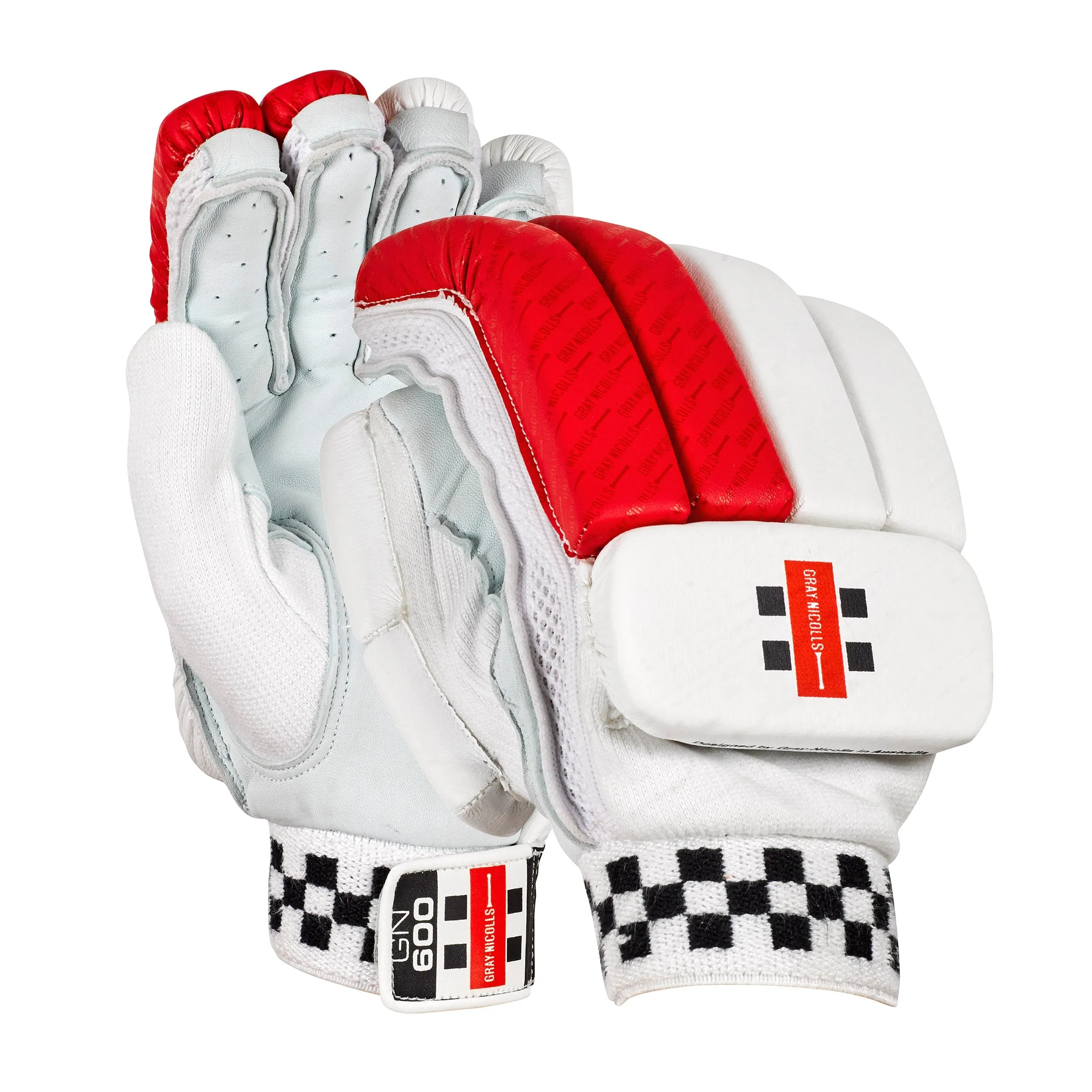 Gray Nicolls GN 600 Cricket Batting Gloves - Red