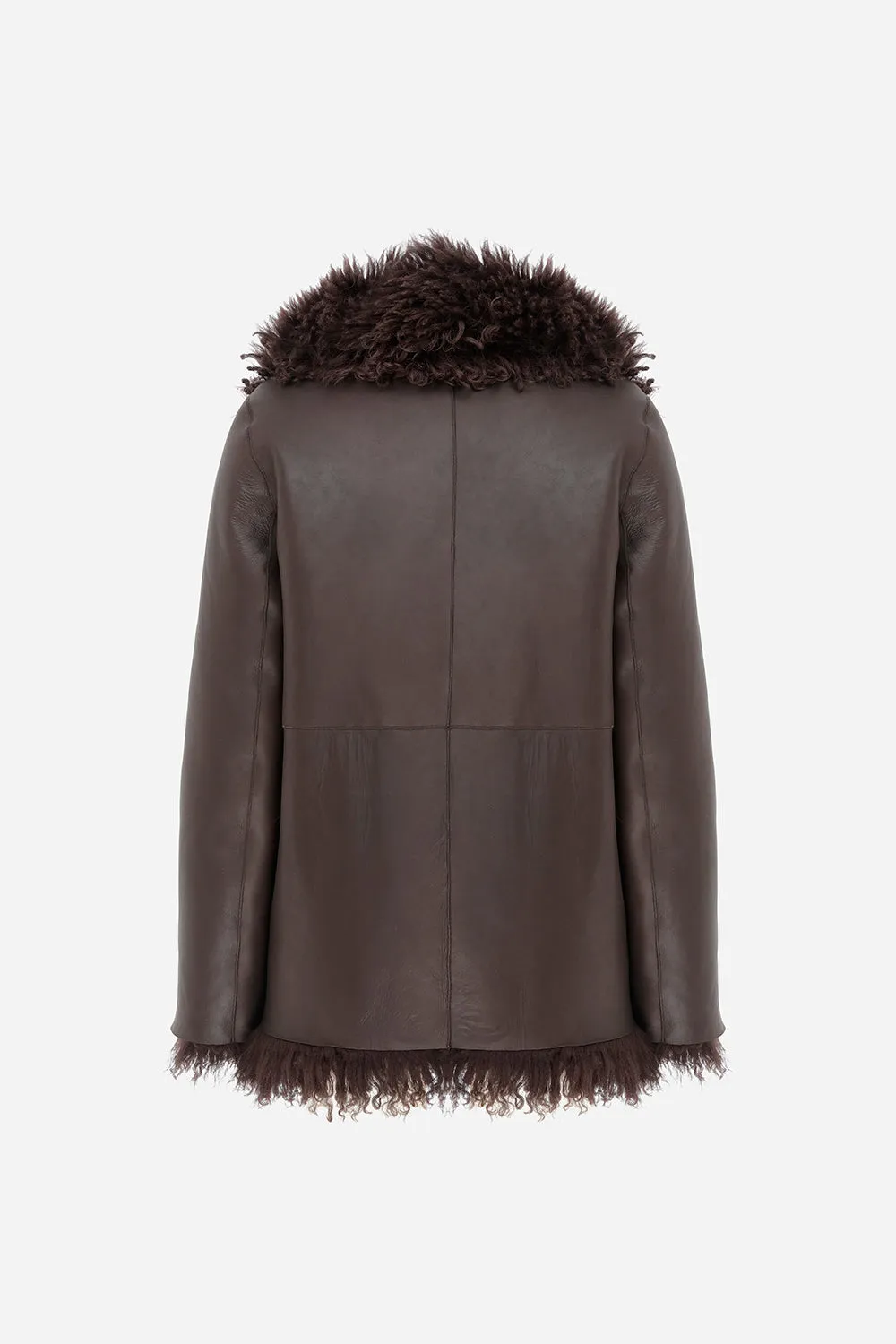 Hazel - Reversible Tigrado Shearling Leather Coat