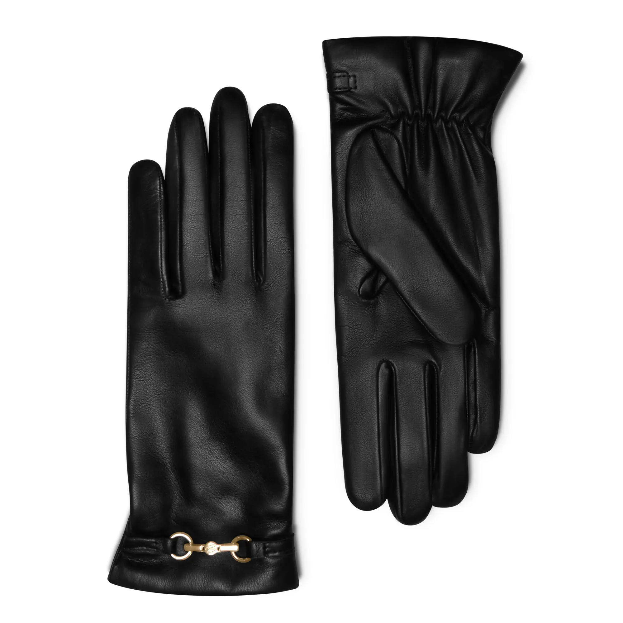 Honoré Marcelia black goatskin leather gloves