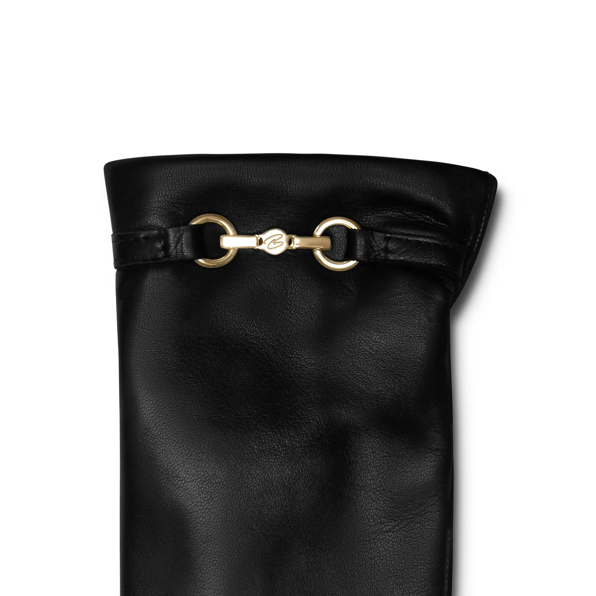 Honoré Marcelia black goatskin leather gloves