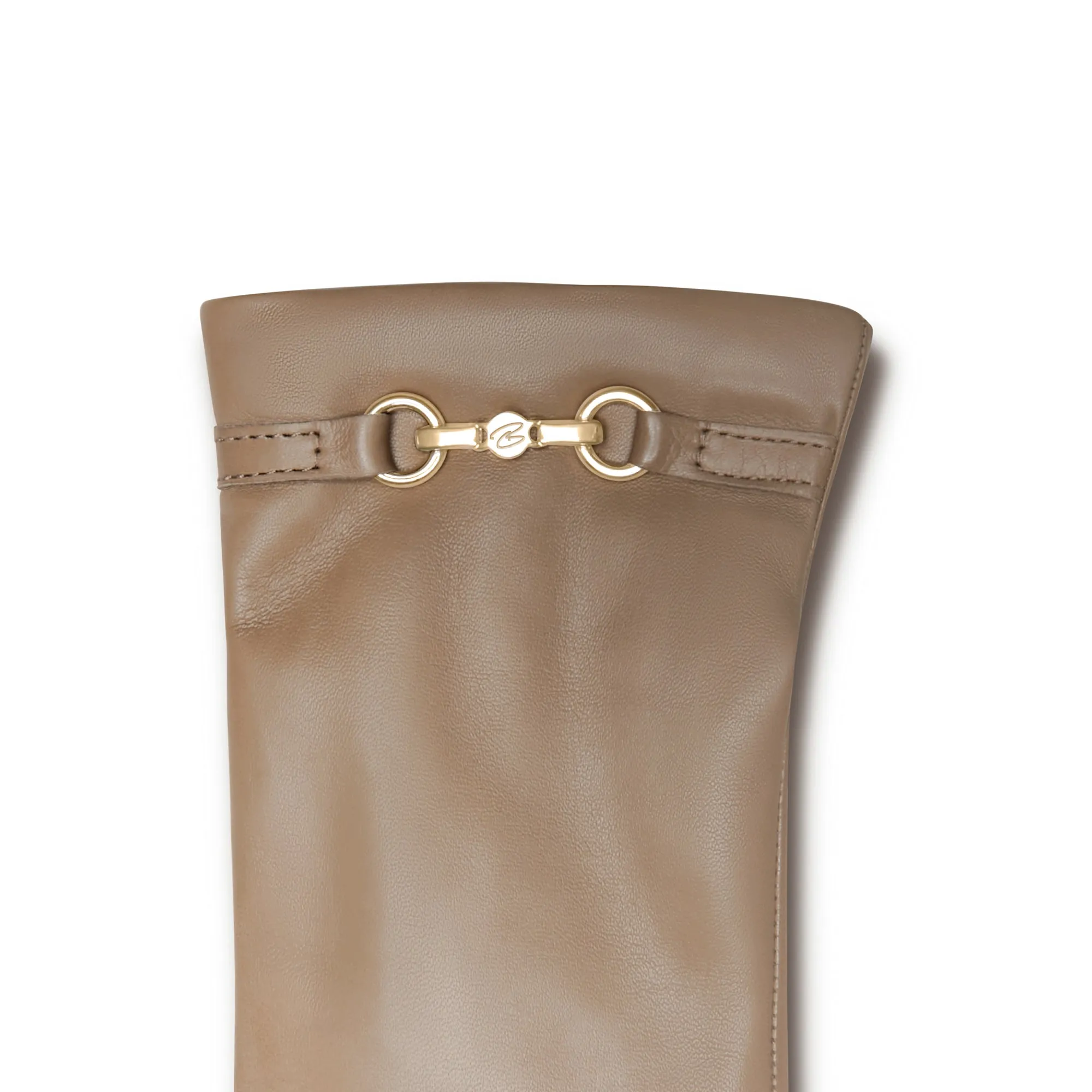 Honoré Marcelia taupe goatskin leather gloves