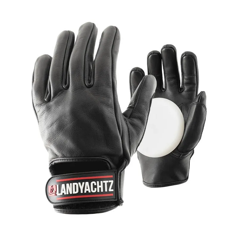 Landyachtz Leather Freeride Slide Gloves - Black