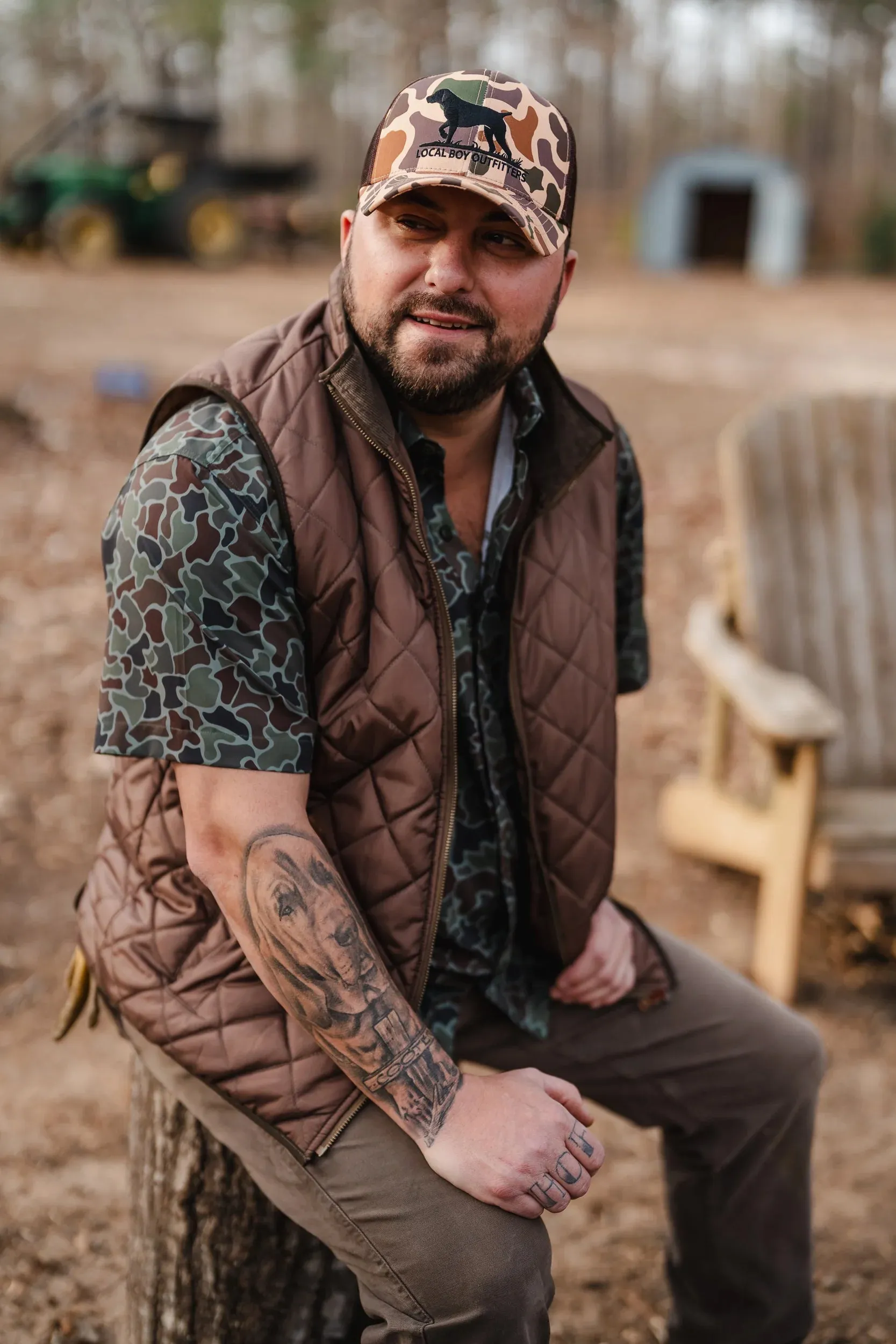 Local Boy Brick Quilted Vest