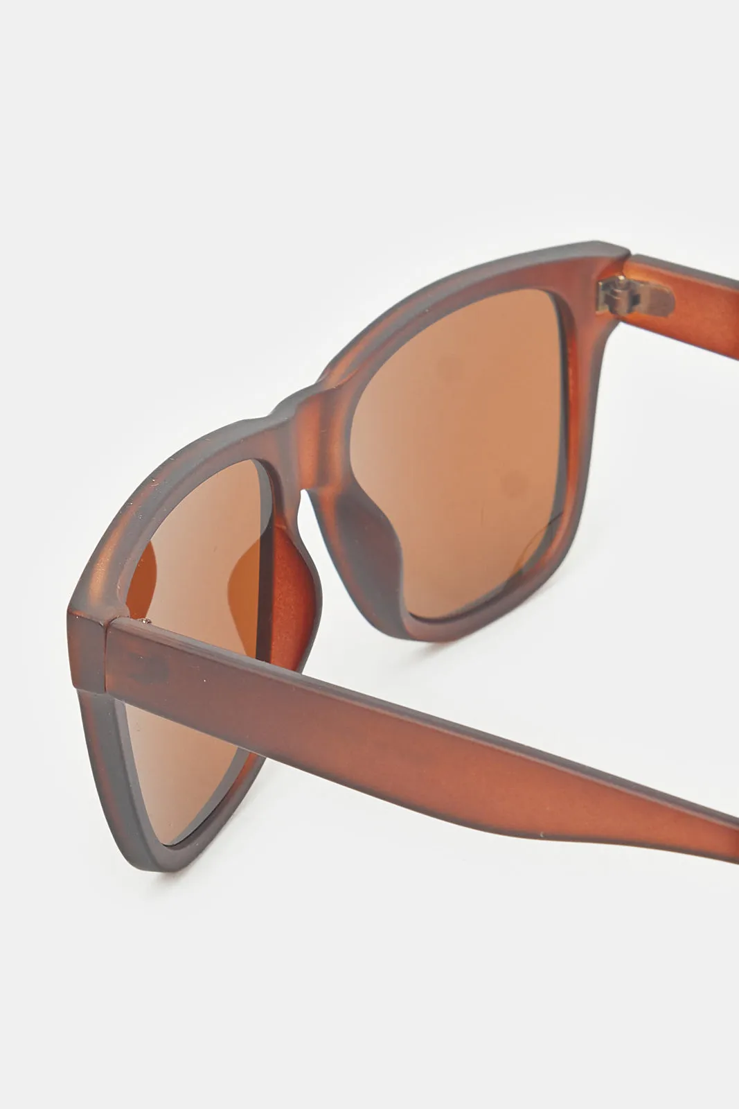 Men Brown Plain Wayfarer Sunglasses