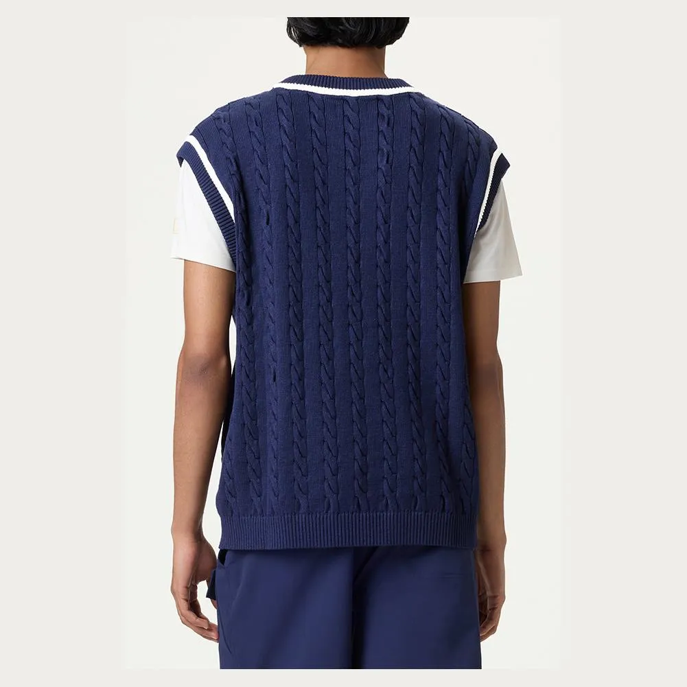 Mens Baseline Cable Knit Tennis Vest