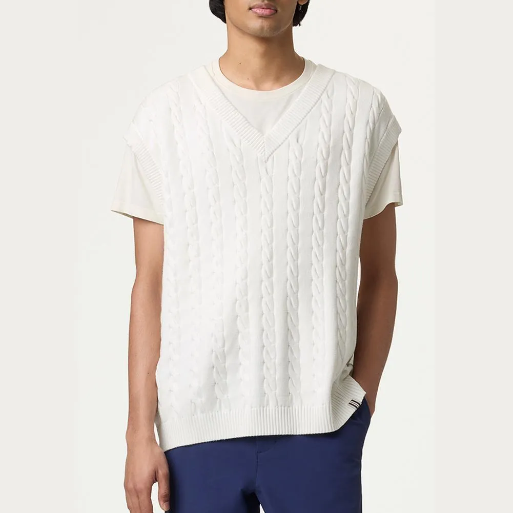 Mens Baseline Cable Knit Tennis Vest