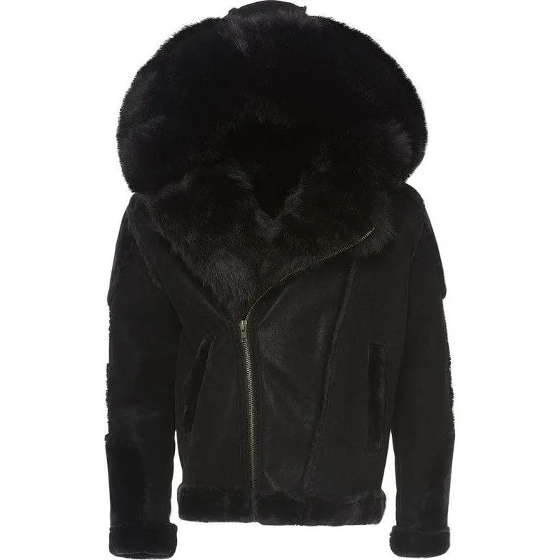 Men's El Jefe Shearling Moto Jacket