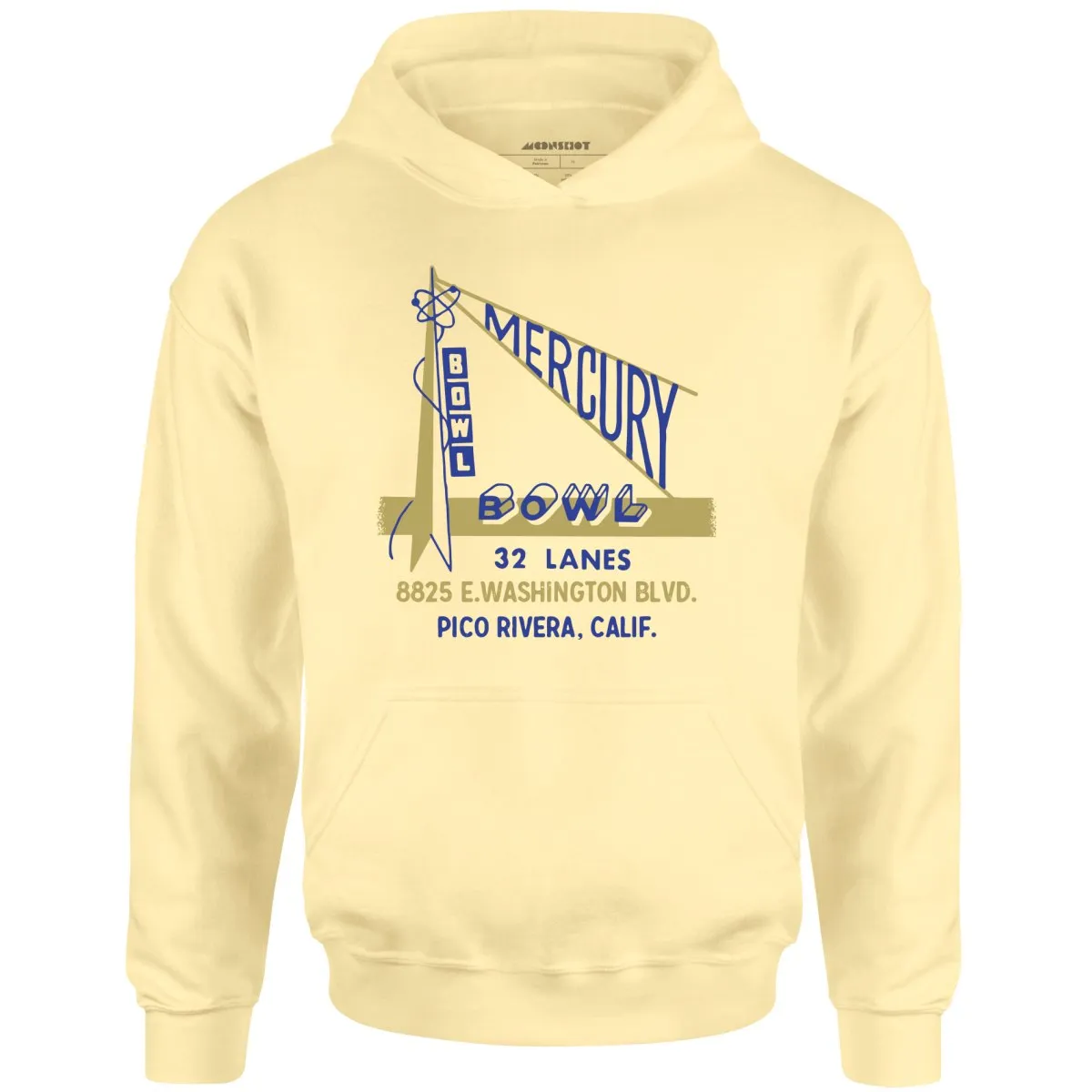 Mercury Bowl - Pico Rivera, CA - Vintage Bowling Alley - Unisex Hoodie