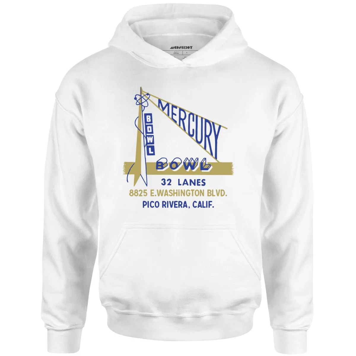 Mercury Bowl - Pico Rivera, CA - Vintage Bowling Alley - Unisex Hoodie