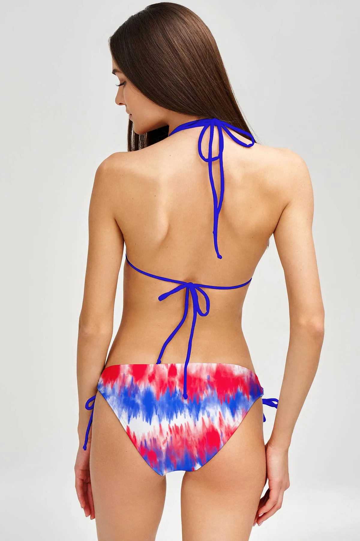 Miss Freedom Sofia 4th of July Patriotic Loop Tie Bikini Bottom Women