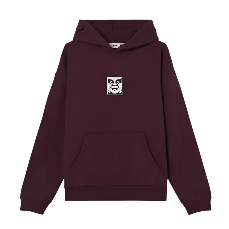 Obey Icon Extra Heavy Hood II Plum Perfect