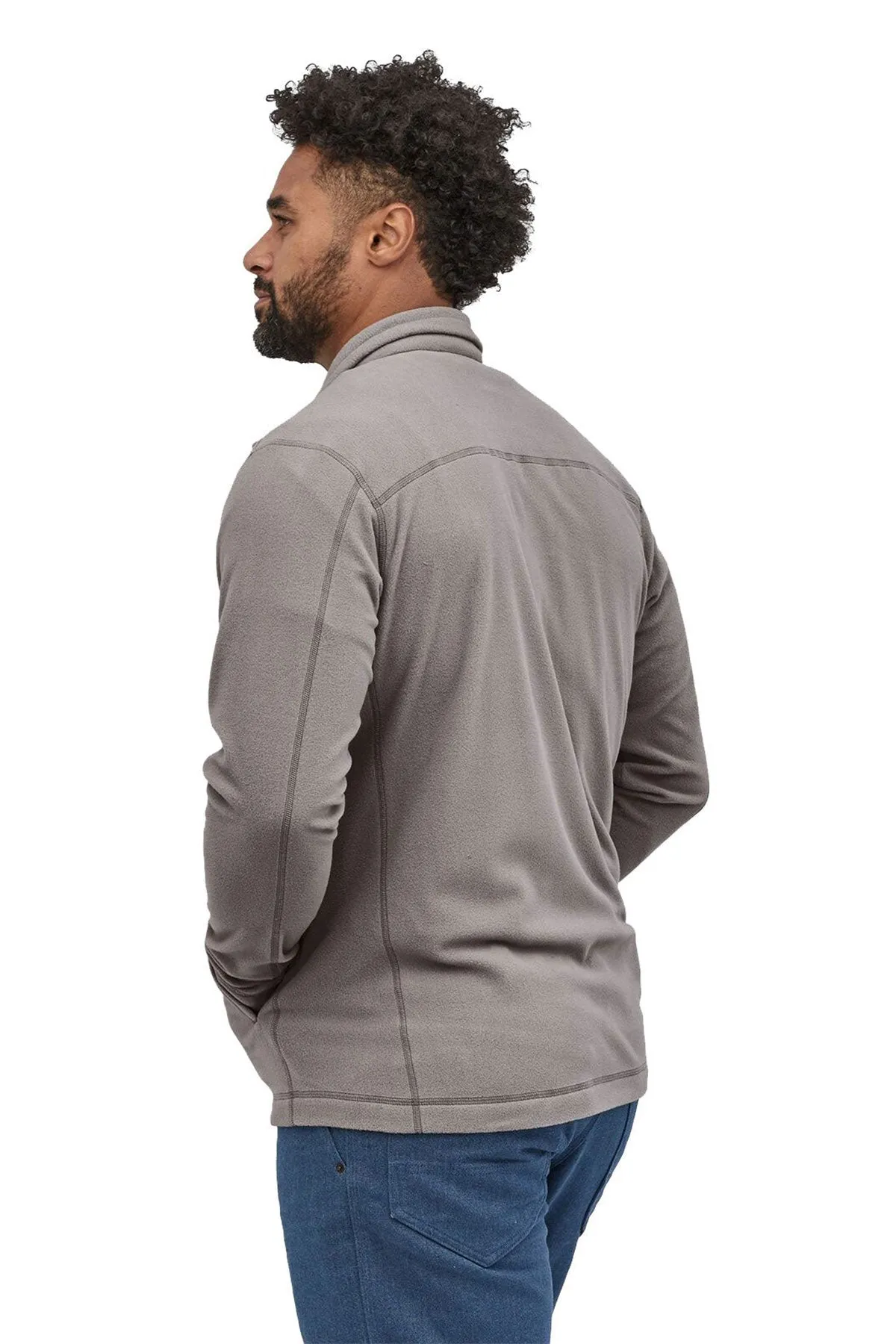 Patagonia Mens Micro D Custom Fleece Jackets, Feather Grey