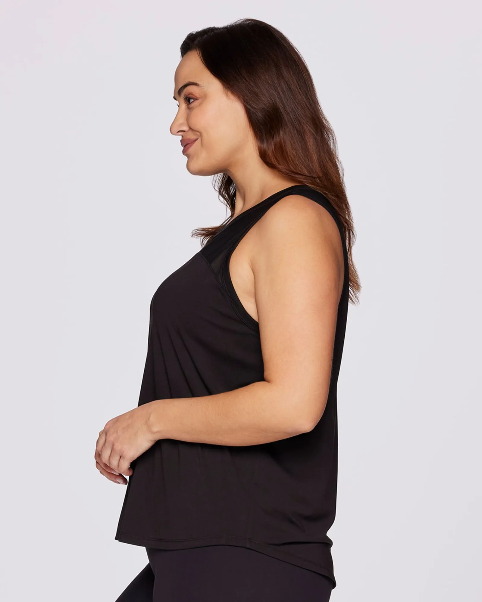 Plus Super Soft Easy Breezy Tank | Black