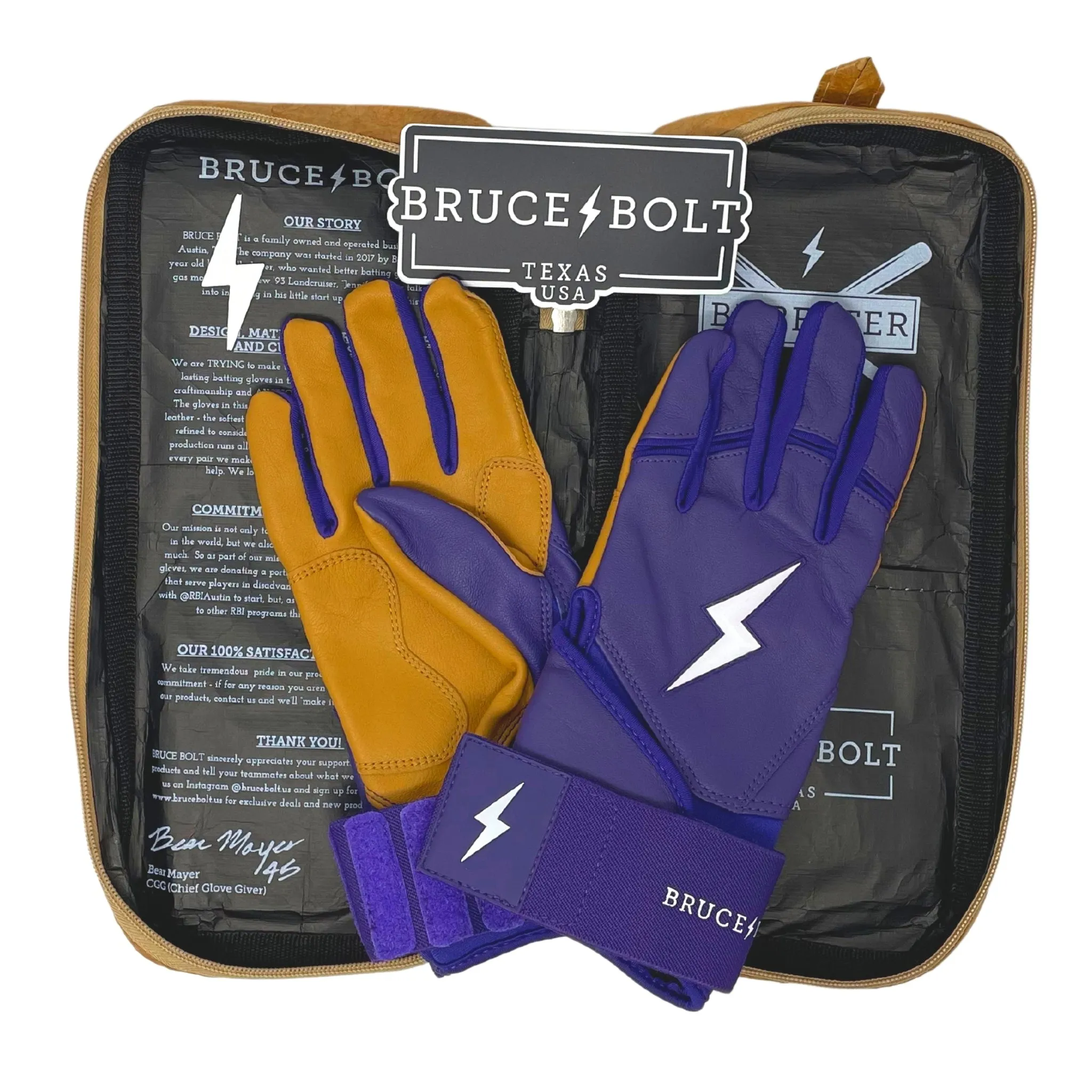 PREMIUM PRO Long Cuff Batting Gloves | Purple