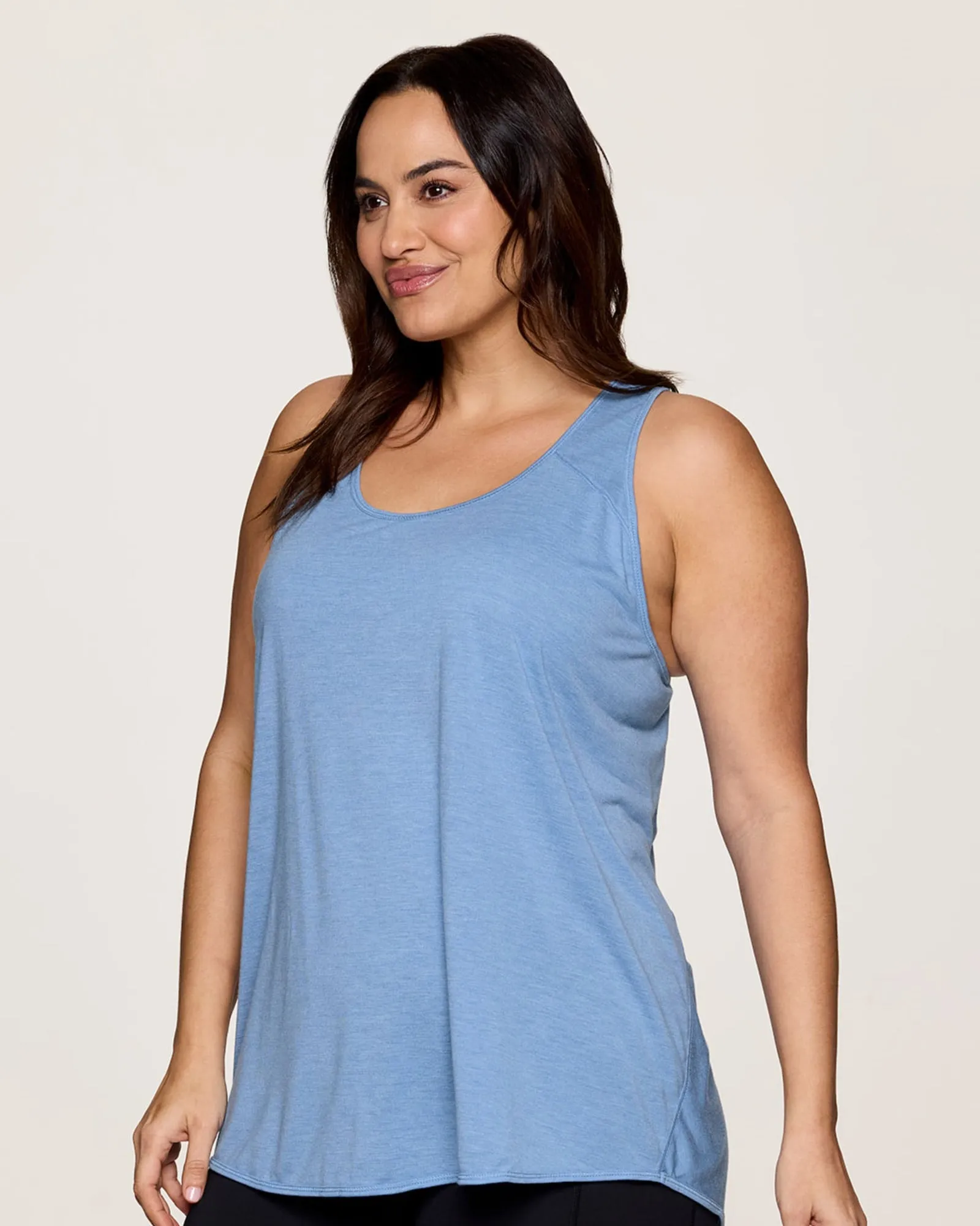 Prime Relaxed Twist Back Tank Top | Capri Blue