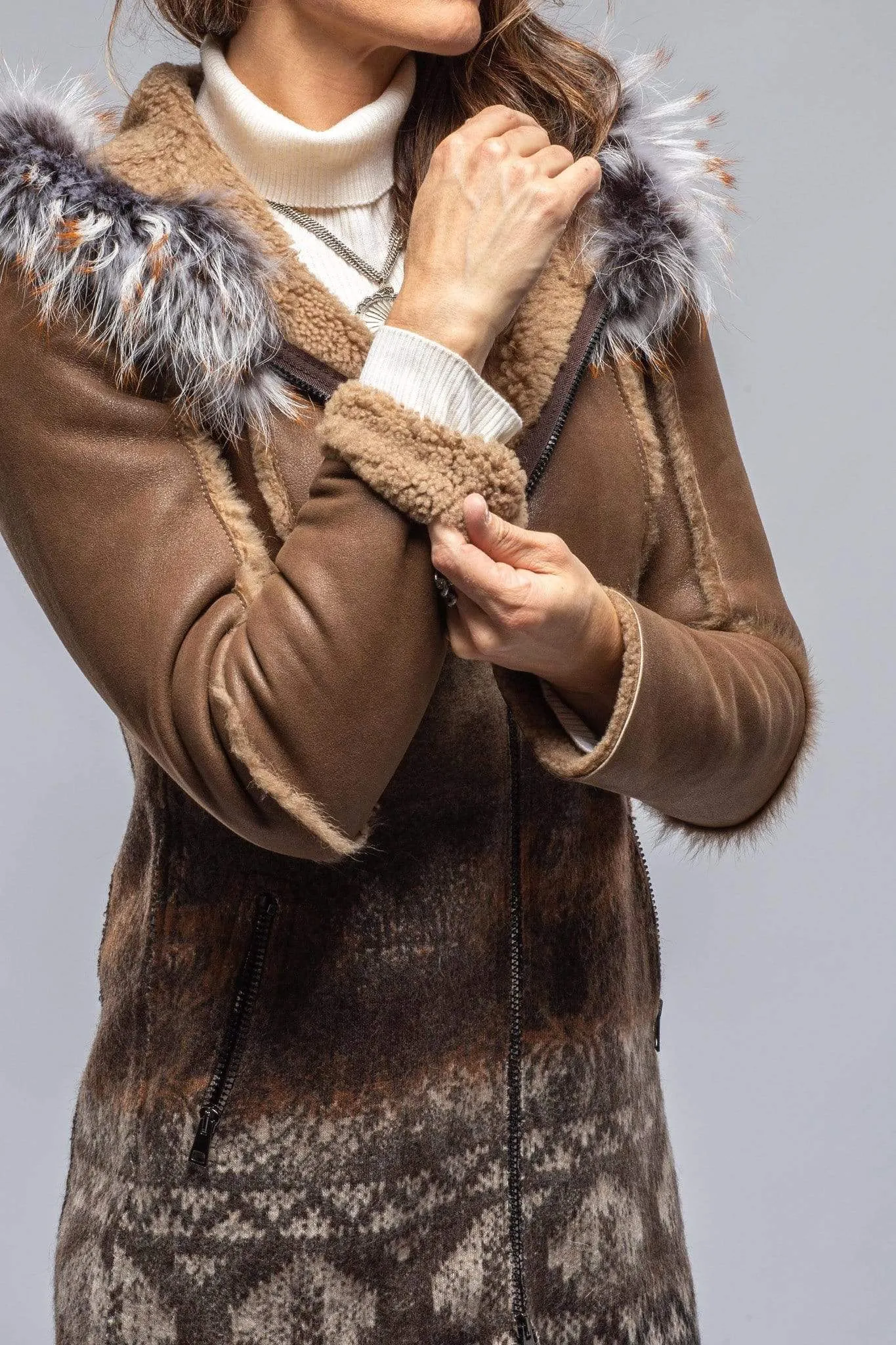 Sioux Shearling Knit Coat