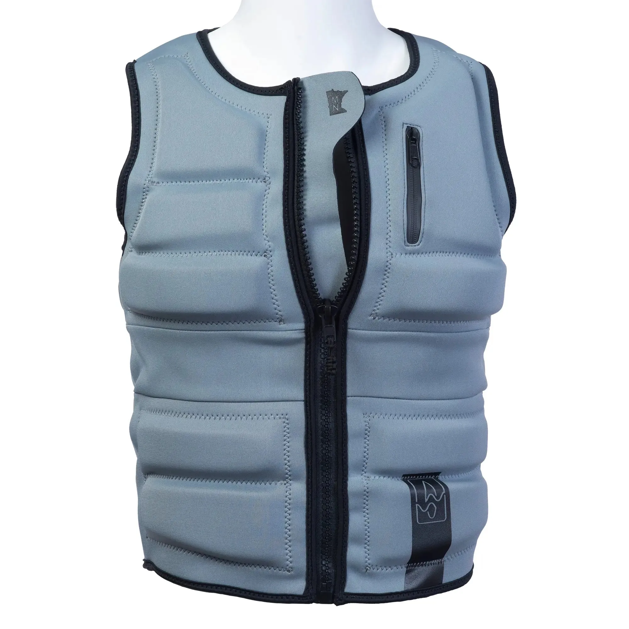 SWELL Wakesurf Vest - Men's Pewter - Ultimate Comfort Neoprene Jacket