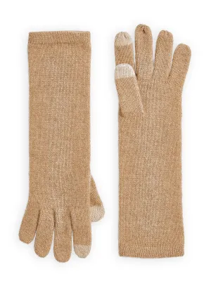 Tech Touch Long Cashmere Gloves, Natural