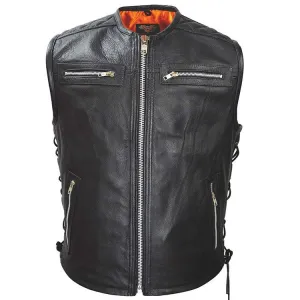 VL941 Vance Leather Men's Premium Padded Leather Vest